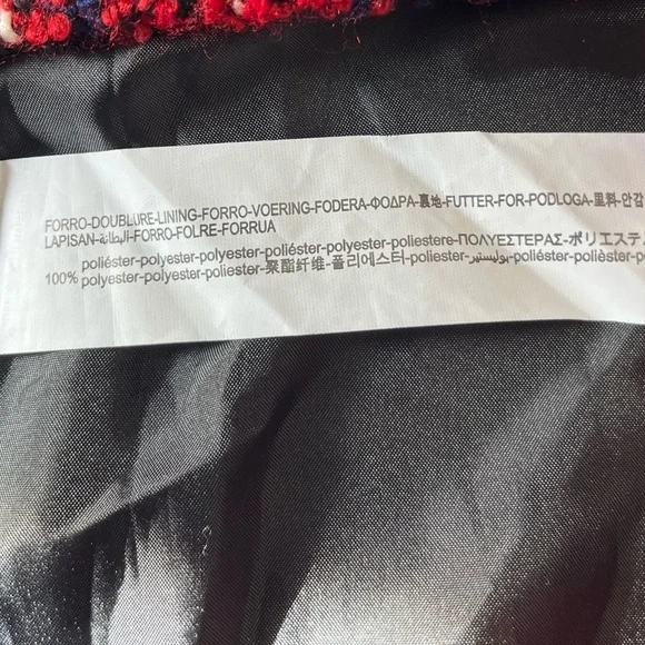 Red Zara Skirt mini tweed plaid - Picture 10 of 10